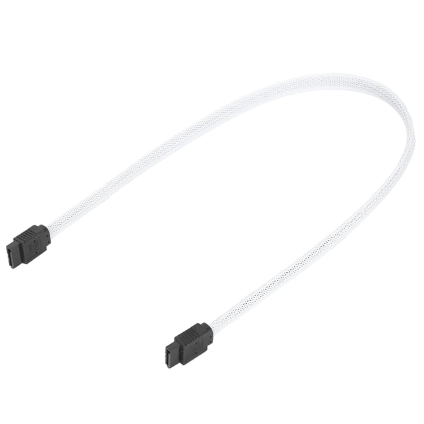 Sata Cable 3.0 SolidState Disk 8Core 7P Albue Dataforlængerledning med Shrapnel til forbedring af transmissionshastigheden (hvid (albue))