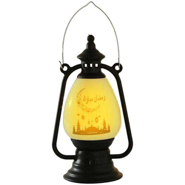 Ramadan-lampe Eid elektronisk stearinlys lysestake vindlampe for hjemmedekorasjon