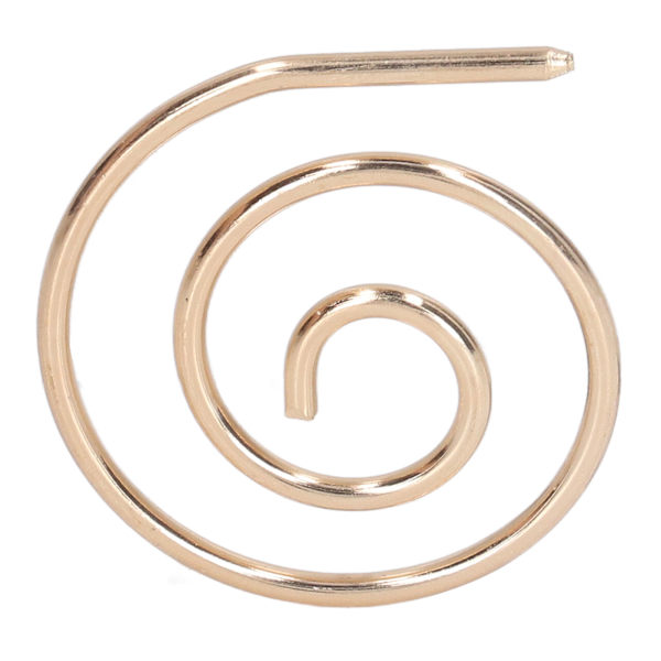 Spiralformad cirkulär sticka i rostfritt stål, rostfri, slät spets, handgjort stickverktyg för stickare, guld, 1 st