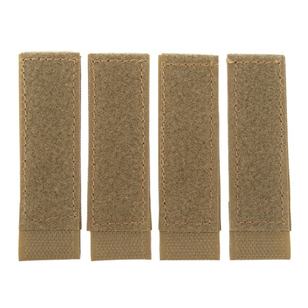 4 st Hook and Loop Patch Nylon Hook and Loop Molle Fästplatta för Träningsväst Jakt Skytte Spel Khaki