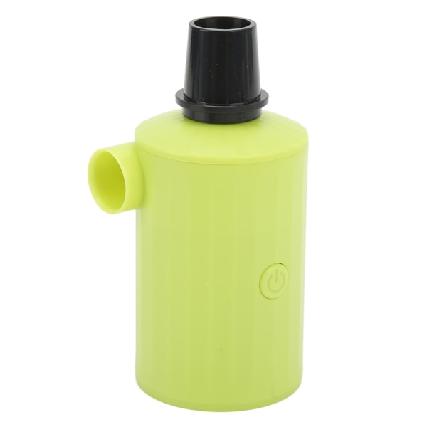 Bärbar miniluftpump utomhus multifunktions USB laddning elektrisk luftpump med 6 olika luftmunstycken gröna