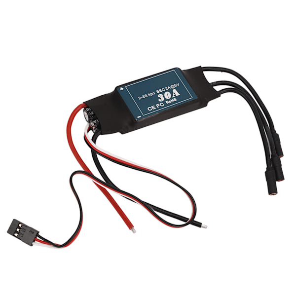 30A Børsteløs ESC-utskifting Elektrisk hastighetsregulator med 5V 2A BEC for fastvingede RC-fly helikopter