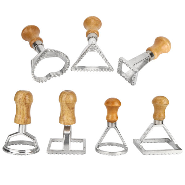7PCS/Set Dumplingsformar DIY Kakor Kakor Bakverk Pasta Stämpel Press Skärare Maker Kökstillbehör