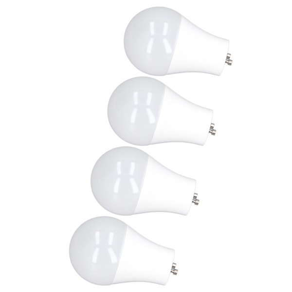 4 stk. GU24 pære Høj lysstyrke Energibesparende LED A19 pære til soveværelse Kontor 120V5W Varm hvid 2700K