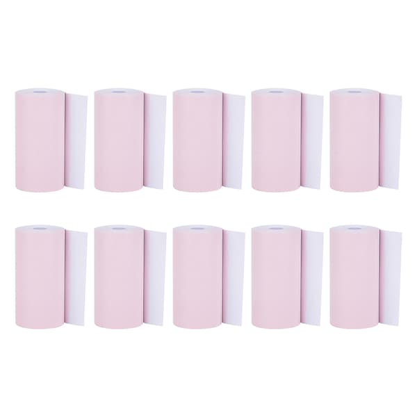 10 Rullar Rosa Termiskt Kvittopapper för 58mm Termisk Skrivare