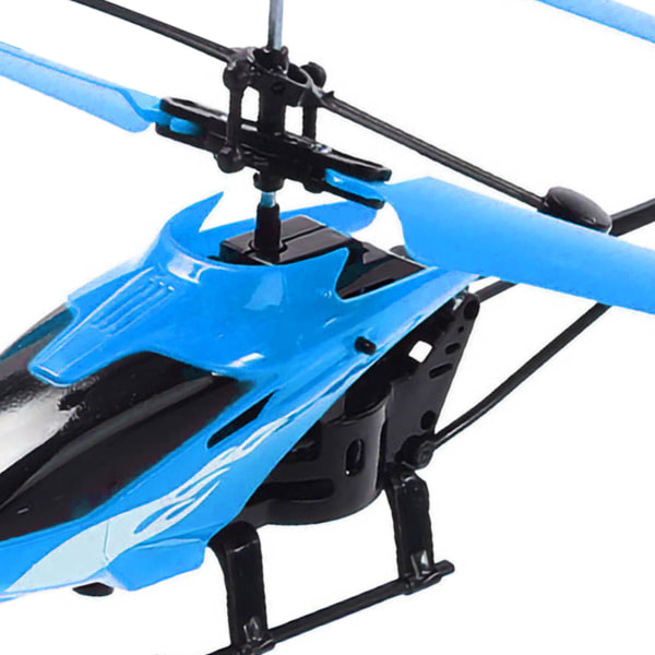 Kaukosäädinhelikopteri induktiohover RC-helikopteri valoa pudotusta kestävällä ladattavalla lentokoneen sinisellä