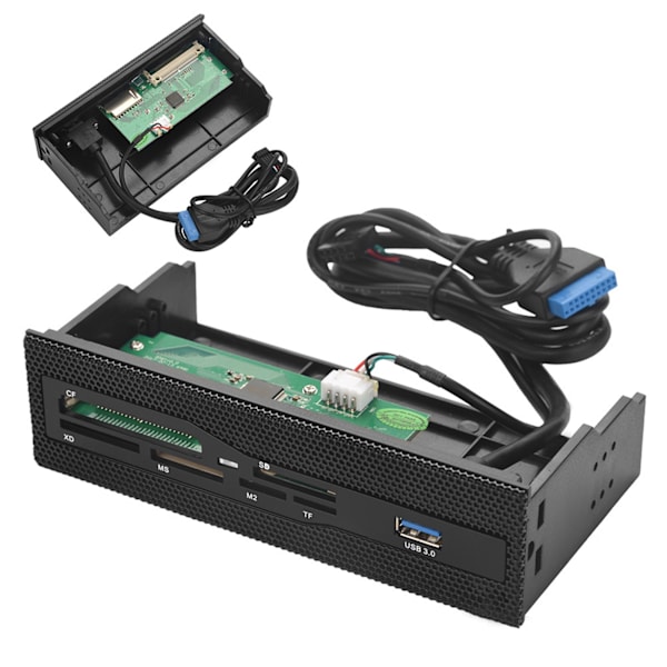 PC intern kortläsare USB 3.0-port M2 SD MS XD CF TF-kort Dashboard Frontpanel