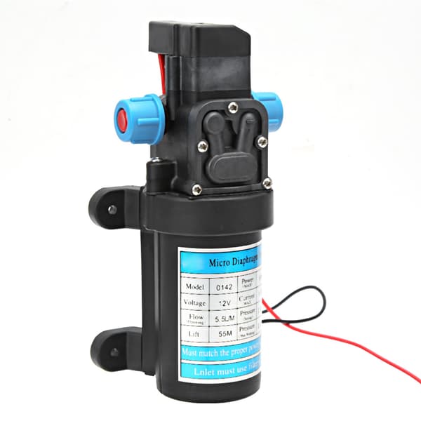12V 80W Självsugande Elektrisk Högtrycks Mikromembranvattenpump Biltvätt Tryckomkoppling