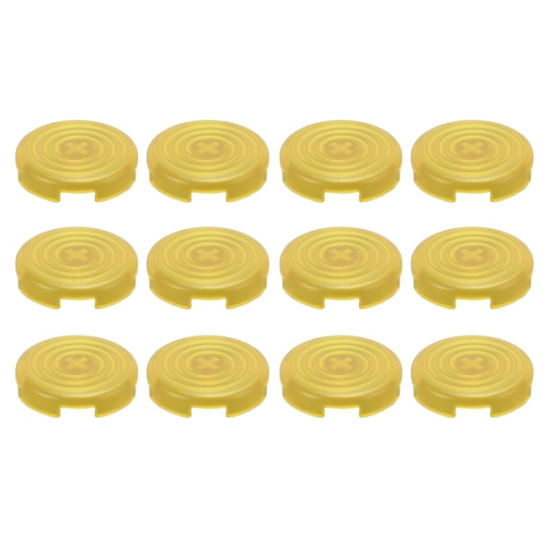 12 stk arkadeknappdeksel Bytt ut mekanisk trykknappdeksel for Kailh for Cherry for TTC for Akko for Glorious Switches Gul
