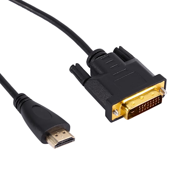 1M Guld HDMI Till DVI Hane Monitor Convert Adapter Kabelsladd För HDTV HD