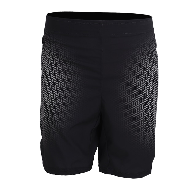 Sportshorts Herre Lounge Lige ben let elastiske shorts med mellemtalje Printede shorts til boksning Vandring Sort M