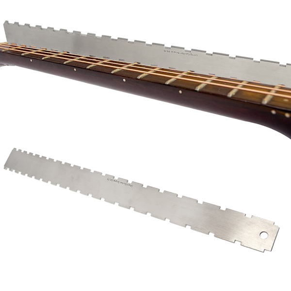 Elgitarrhals greppbräda skårad rak kant och bandvippnivåverktyg silver