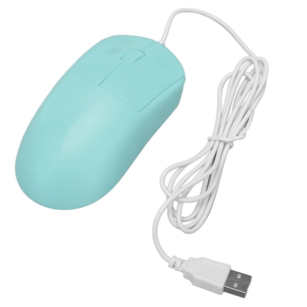 Trådbunden Mus Optisk 1200DPI USB-Port Ergonomisk Design Plug and Play Datormus för Bärbara Datorer Stationära Datorer Blå