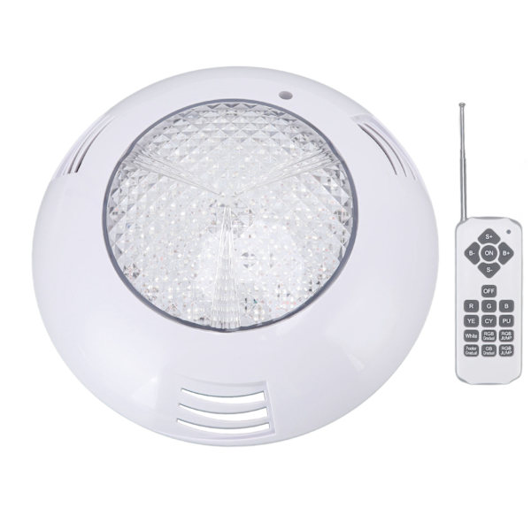 LED Pool Lights AC12V RGB Fjernbetjening IP68 Vandtæt Høj Transmittans Holdbar ABS PC Akvarium Pool Lys 18W
