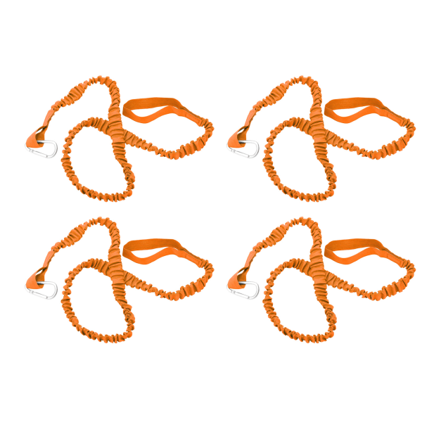 4 STK Kajakstang lanyard Elastisk Anti Lost Nylon Kano Paddle Snor Sikkerhedsreb til Surfing Rafting Orange