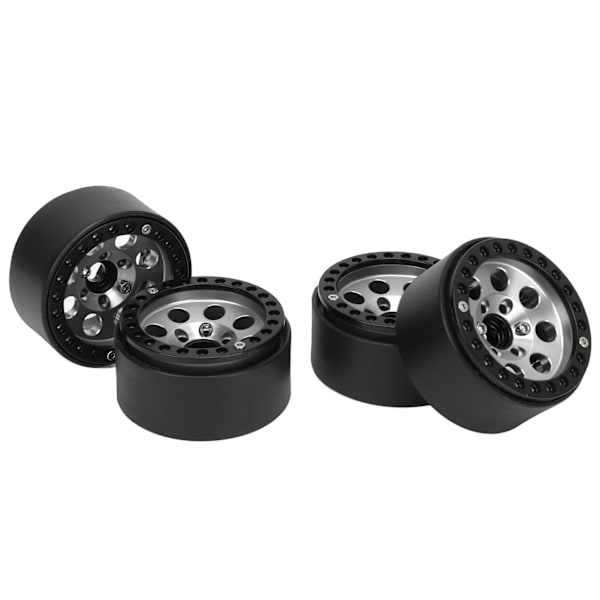 4kpl RC Vanteen Kehä 1.9 Tuuman Alumiiniseos Vakaa RC Auton Pyörän Napa Axial SCX10 II III Hopea