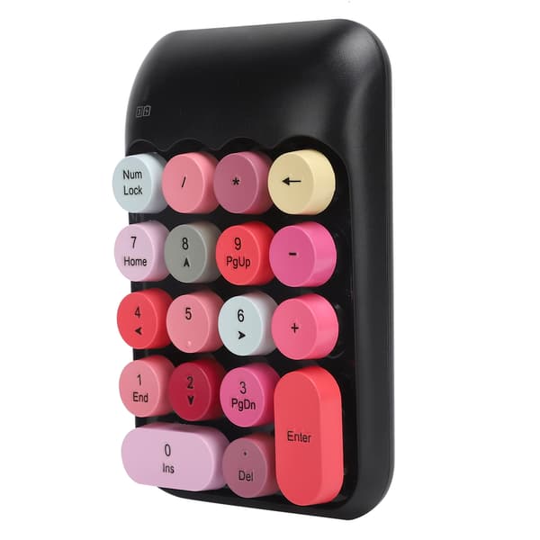 2.4G 18 Tasters Trådløst Mekanisk Numerisk Tastatur Sort Multi Farve Desktop Computertilbehør