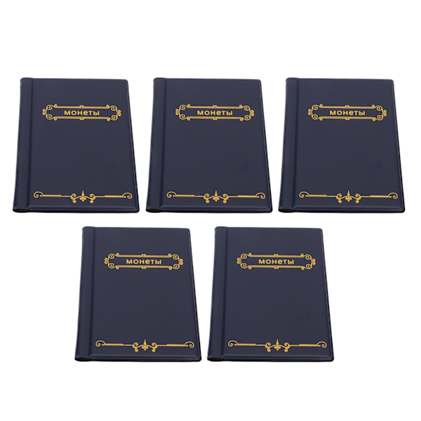 5 Stk Møntbog PVC Høj Transparens Møntsamling Holder Bog Møntsamler Opbevaringsalbum