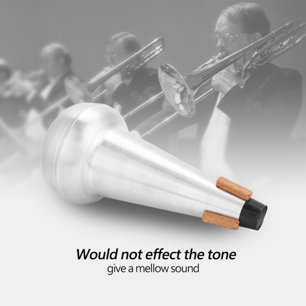 Profesjonell Tenor Trombone Mute Practice Lyddemper Sourdine musikkinstrumenter tilbehør