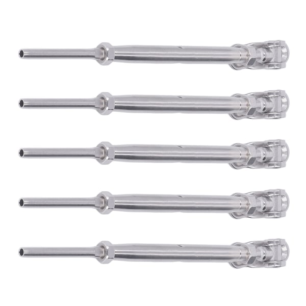 5 st 1/8 tum rostfritt stål gängad swage lagskruv hög precision kabelräcke swage lagskruvsats för marin