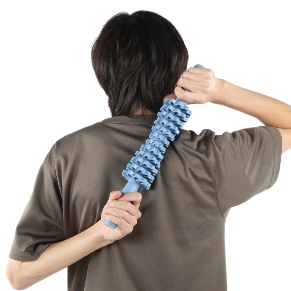 Bærbart utstyr Fitness Kroppsmassasjestang Roller Yoga Stick Muskelsmerteverktøy Blå