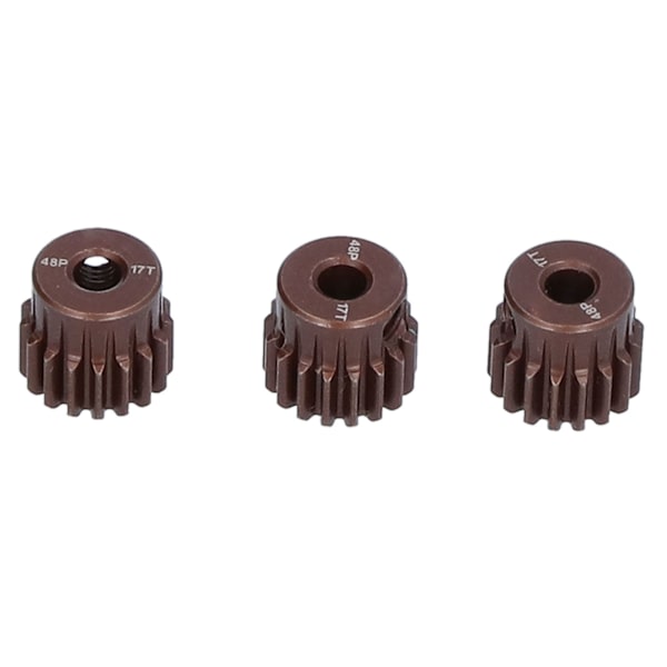 3 stk 48DP 17T stålpinion gear til 1/10 RC bil 3,175 mm aksel børsteløs/børstet motor