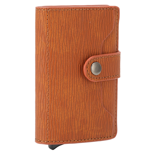 Bark Texture Business Name Card Holder Antimagnetisk Tegnebog Kreditkort Etui HolderBrun x‑63#