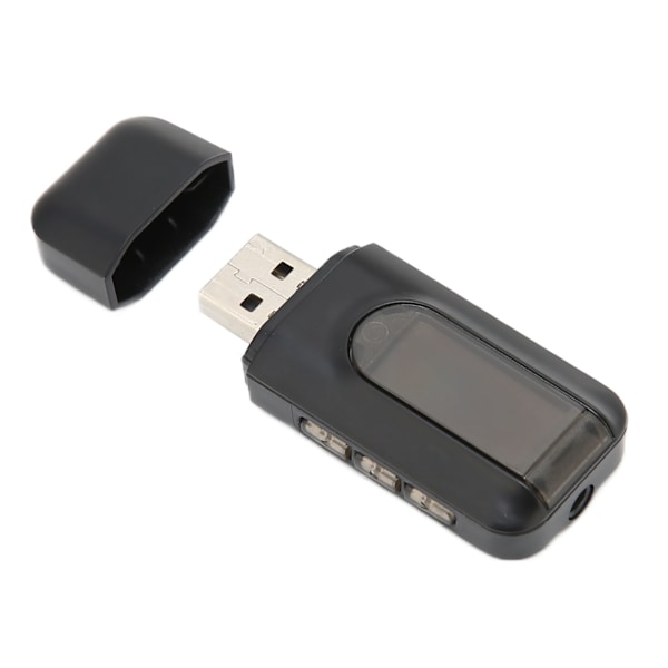 2 i 1 Bluetooth Adapter USB Trådløs Bluetooth Sender Modtager med LED Display til Bil Hjemme Audio System