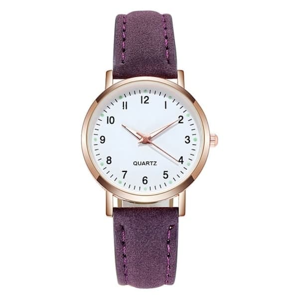 Quartz armbåndsur Lysende ur lilla purple