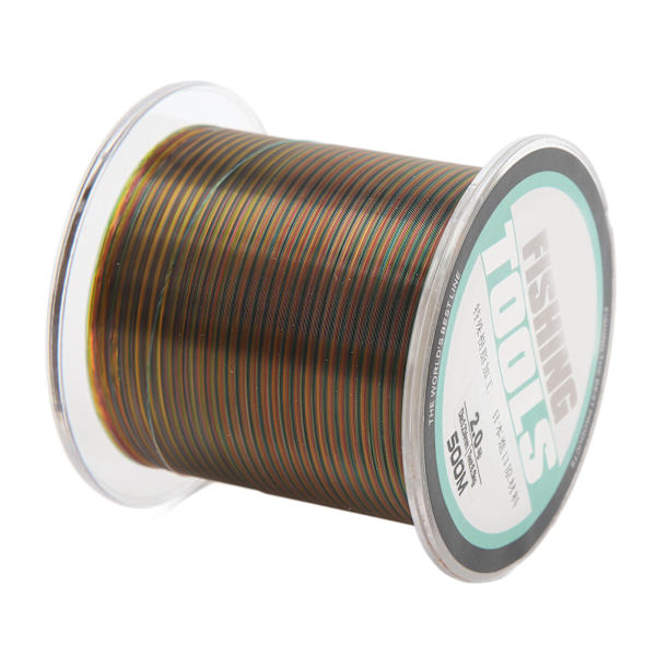 Fiskeline 500m Fiskesnor Nylon Høj Tæthed Slidstærk Super Stærk 14lb Farverig Anti-Wrap Fisketråd til Ferskvand Saltvand