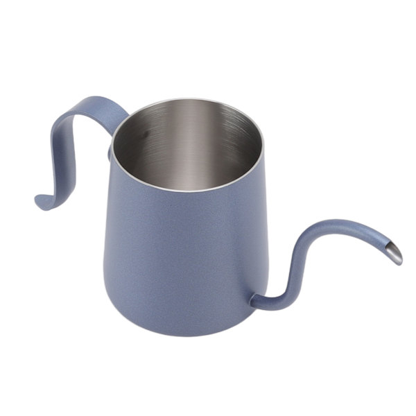 Kaffeketel 304 Rostfritt Stål Tjockare Tunn Lång Pip 250ml Häll Över Kaffeketel för Hem Mörkblå