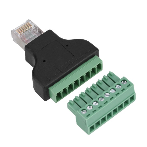 DVR Ethernet-liitin RJ45 urosliitin ja 8-nastainen ruuviliitin
