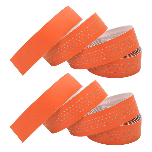 Sykkelstyrstape Anti-slip landeveissykkelhåndtak med endeplugger for landeveissykling Orange
