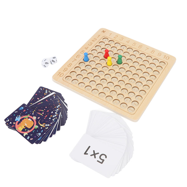 Matematik multiplikationstavle børn Montessori tælle pædagogiske legetøj træ multiplikationstabel brætspil