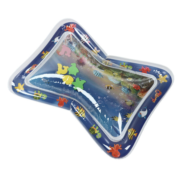 Baby Vattenmatta Uppblåsbar Läckagesäker PVC Mage Tid Bärbar Vattenlekmatta för Spädbarn Småbarn Havsbotten Stil