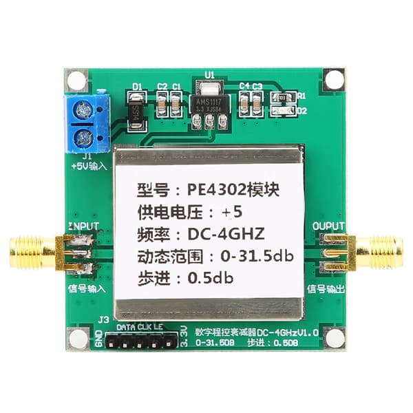 PE4302 Digital RF-dæmpningsmodul RF høj linearitet 0,5dB trinmodul