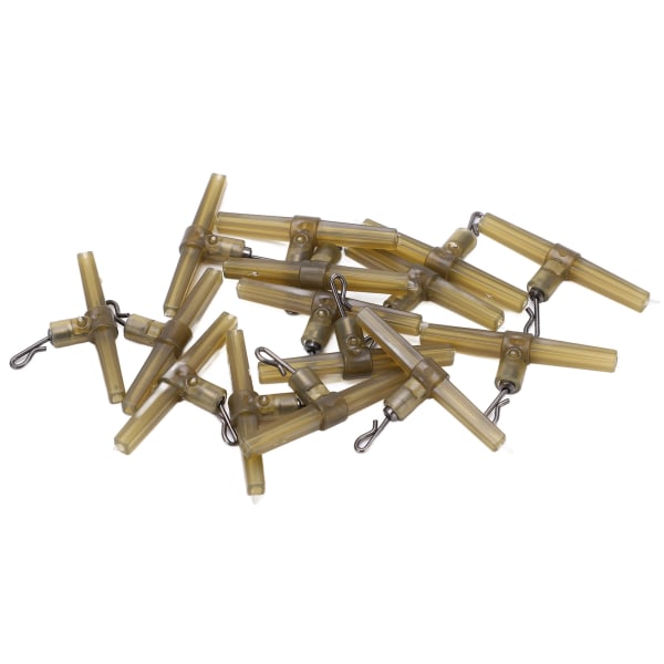 15 stk Fiske Crimp Swivel T Formet RRing Gjenbrukbar Bærbar Grønn Krysslinje Tackle Kobling