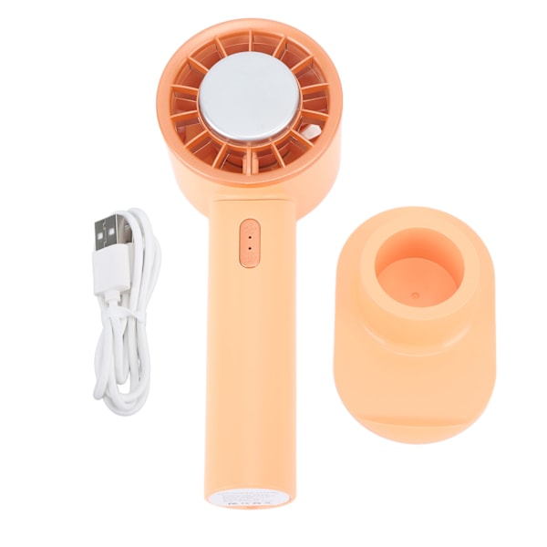Mini Kannettava Tuuletin USB-Latauksella 2200mAh Akulla, Kannettava Tuuletin Puolijohdejäähdytyslevyllä Kesään, Oranssi