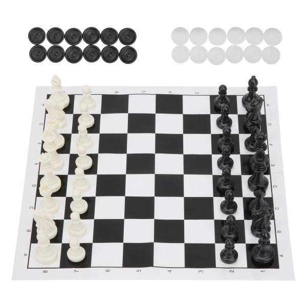 2 in 1 -matkalautapelisetti Set shakki- ja set lapsille ja aikuisille