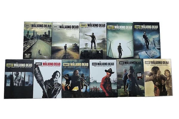 The Walking Dead: The Complete Series Sesonger 1-11 DVD-samling, 53-platers sett, engelsk lyd og undertekster