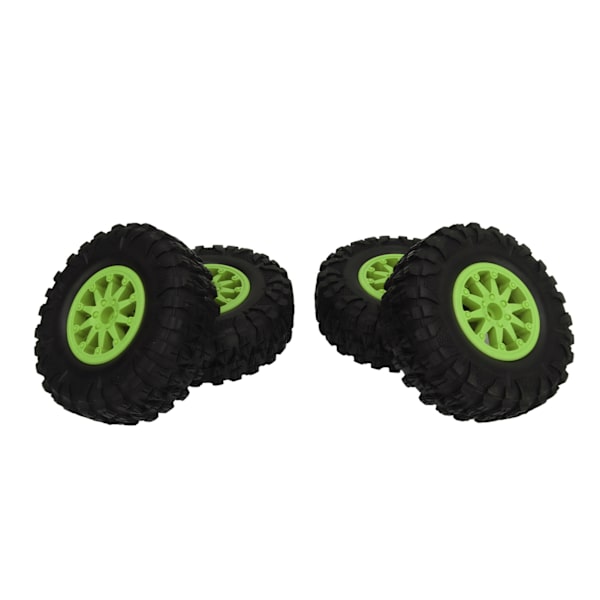 4 KPL 2.2 Tuuman RC-maastoauton renkaat nylonisella kolmionmuotoisella navalla RC-auton renkaat Axial SCX10 90046:lle, Traxxasille, Redcat GEN8:lle, vihreä