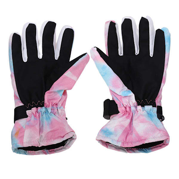 Udendørs Skihandsker Anti-Slip Tykkede Termiske Handsker Cykling Vandafvisende Touchscreen Fuld Finger Handsker Pink