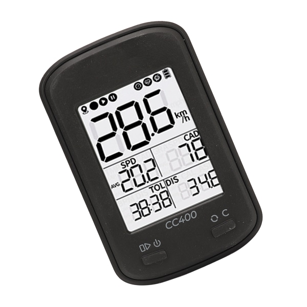CC400 GPS Cykelcomputer Trådløs Vandtæt Cykel Speedometer Odometer Cykelcomputer med Automatisk Baggrundsbelysning