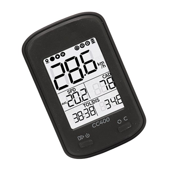 CC400 GPS Cykeldator Trådlös Vattentät Cykelhastighetsmätare Odometer Cykeldator med Automatisk Bakgrundsbelysning