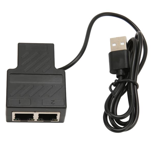 RJ45 Splitter Adapter 1 til 2 100 Mbps Plug and Play Ethernet Splitter Plug LAN Netværksstik til Cat5 Cat5e Cat6 Cat7 Cat8