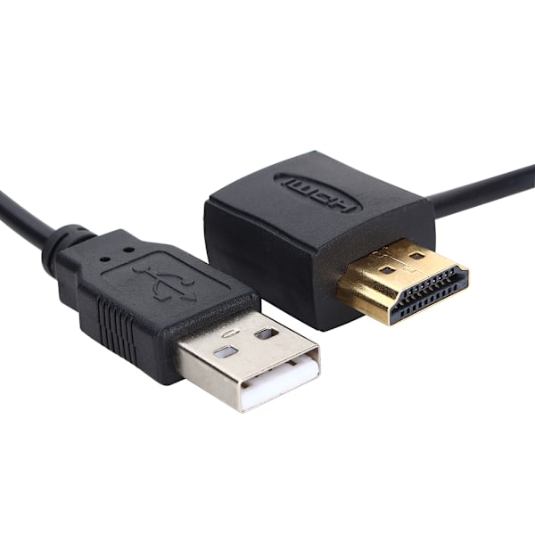 HDMI han til HDMI hun adapterstik 50 cm USB 2.0 oplader Strømforsyningskabel HDMI kabel
