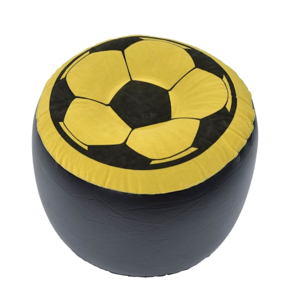 Fotboll Uppblåsbar Stol PVC Flockning Bärbar Pall Soffa för Sommar Strand Resor