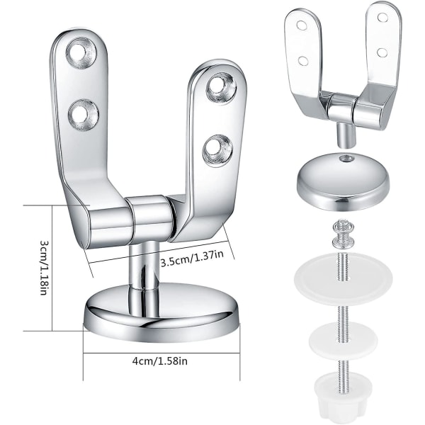 Toiletsæde hængsel, udskiftning toiletsæde hængsel monteringssæt, toilet sæde hængsel beslag, til træ harpiks toiletsæder 2 stk.