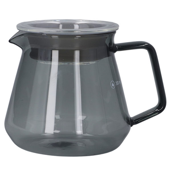 Galvaniserad grå kaffekanna i högborosilikatglas, handkaffebryggare för hushållskök, 300 ml