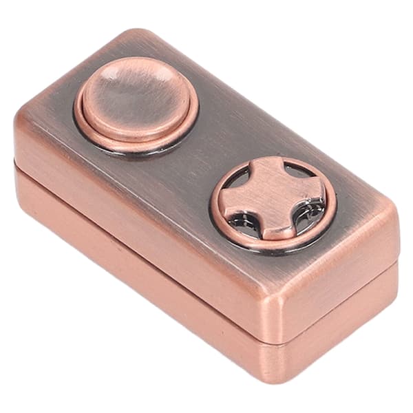 Magnetisk Skyder Sensorisk Legetøj Terningformet 2 Knapper Lindrer Stress Fingerspids Push Skyder Legetøj Kobber